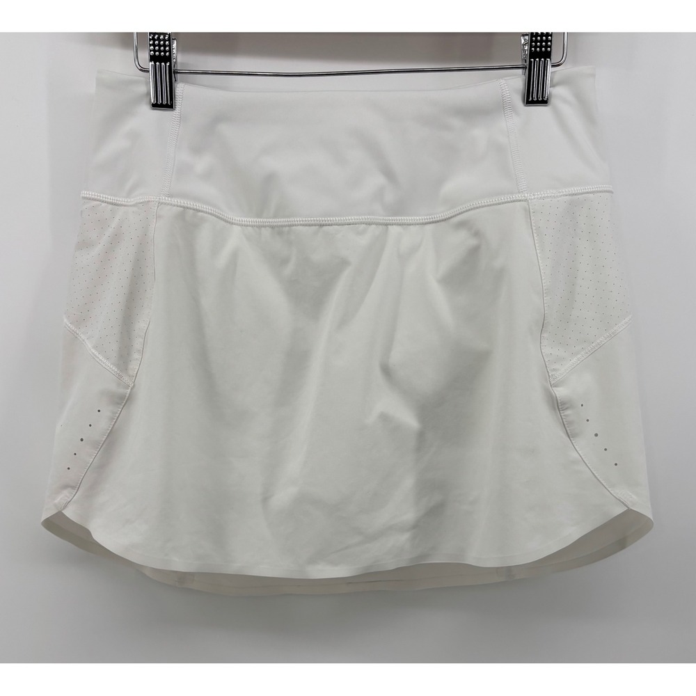 Athleta Run With It 14" Skort Women's Small White Running Athletic Gym